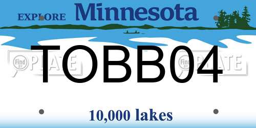 TOBB04 Minnesota License Plate