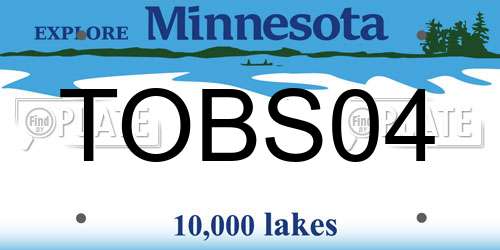 TOBS04 Minnesota License Plate