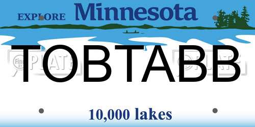 TOBTABB Minnesota License Plate
