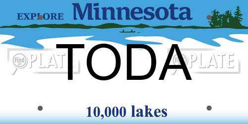 TODA Minnesota License Plate