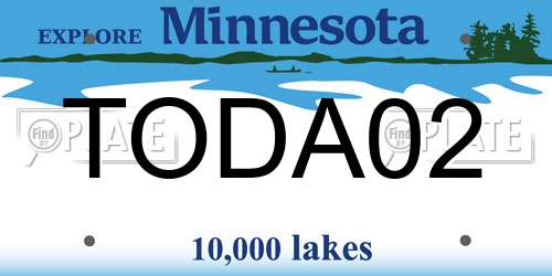 TODA02 Minnesota License Plate