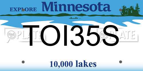 TOI35S Minnesota License Plate