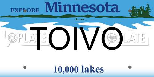 TOIVO Minnesota License Plate
