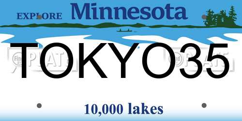 TOKYO35 Minnesota License Plate