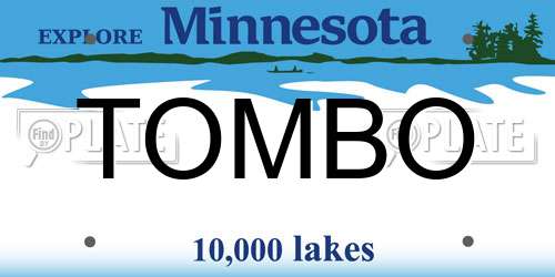 TOMBO Minnesota License Plate