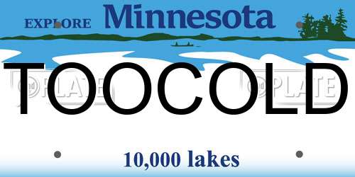 TOOCOLD Minnesota License Plate