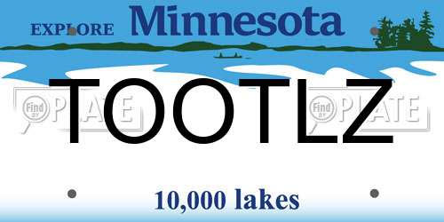 TOOTLZ Minnesota License Plate
