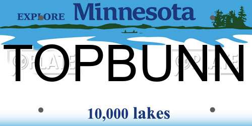 TOPBUNN Minnesota License Plate