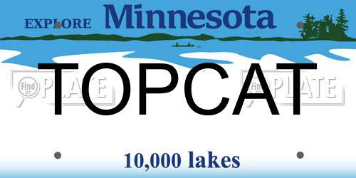 TOPCAT Minnesota License Plate