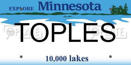TOPLES Minnesota License Plate
