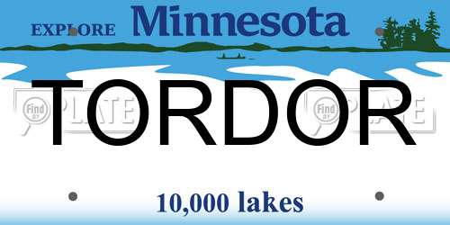TORDOR Minnesota License Plate