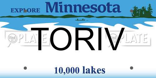 TORIV Minnesota License Plate