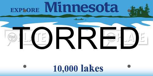 TORRED Minnesota License Plate