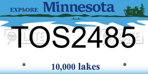 TOS2485 Minnesota License Plate