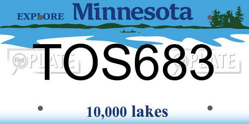 TOS683 Minnesota License Plate