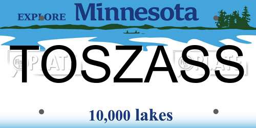 TOSZASS Minnesota License Plate