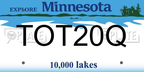 TOT20Q Minnesota License Plate