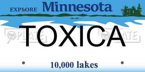TOXICA Minnesota License Plate