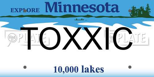 TOXXIC Minnesota License Plate