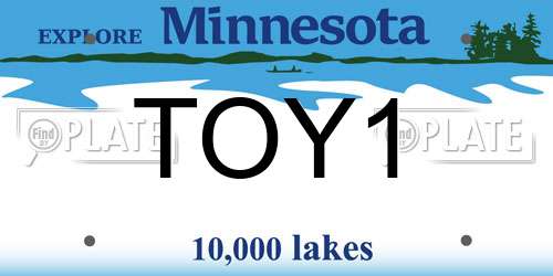 TOY1 Minnesota License Plate