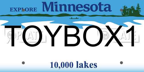 TOYBOX1 Minnesota License Plate