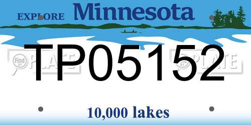 TP05152 Minnesota License Plate