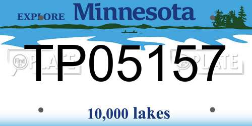 TP05157 Minnesota License Plate