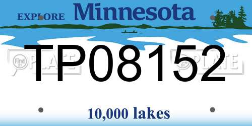 TP08152 Minnesota License Plate