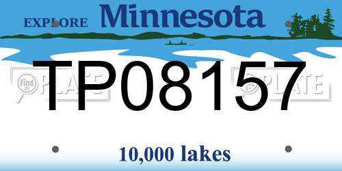 TP08157 Minnesota License Plate