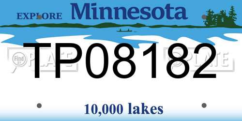 TP08182 Minnesota License Plate