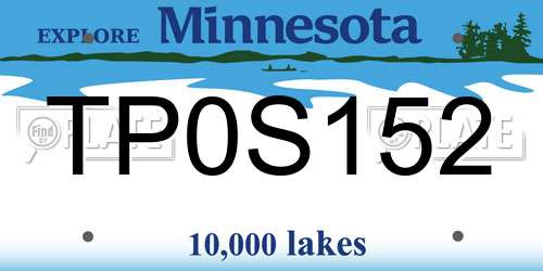 TP0S152 Minnesota License Plate