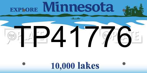 TP41776 Minnesota License Plate
