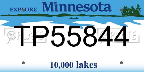 TP55844 Minnesota License Plate