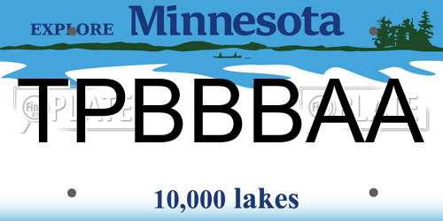 TPBBBAA Minnesota License Plate
