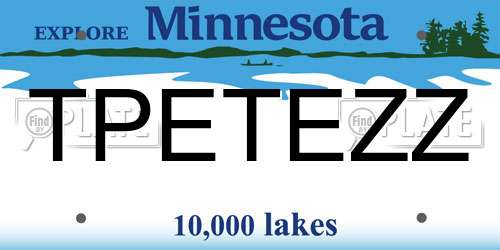 TPETEZZ Minnesota License Plate