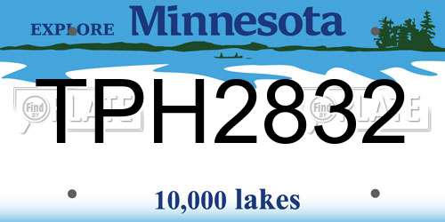 TPH2832 Minnesota License Plate