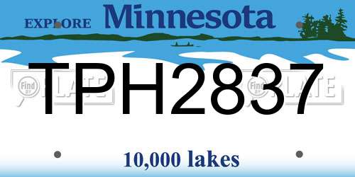 TPH2837 Minnesota License Plate