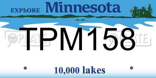 TPM158 Minnesota License Plate