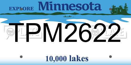 TPM2622 Minnesota License Plate