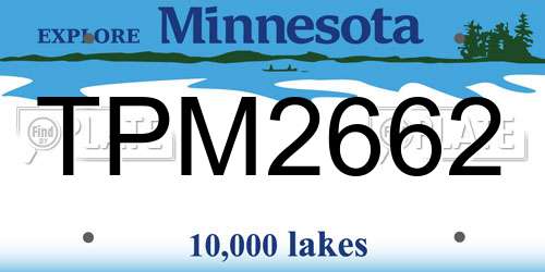 TPM2662 Minnesota License Plate