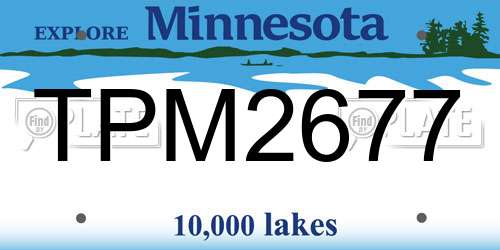 TPM2677 Minnesota License Plate