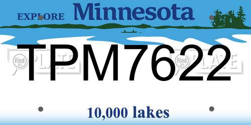 TPM7622 Minnesota License Plate