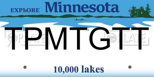 TPMTGTT Minnesota License Plate