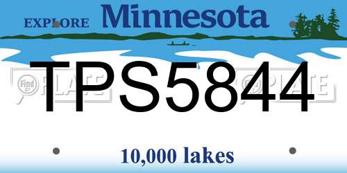 TPS5844 Minnesota License Plate