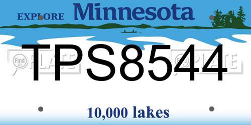 TPS8544 Minnesota License Plate