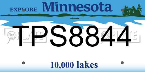 TPS8844 Minnesota License Plate