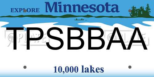TPSBBAA Minnesota License Plate