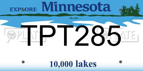 TPT285 Minnesota License Plate