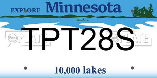 TPT28S Minnesota License Plate