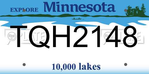 TQH2148 Minnesota License Plate